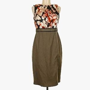 T Tahari Floral Sleeveless Shift Dress